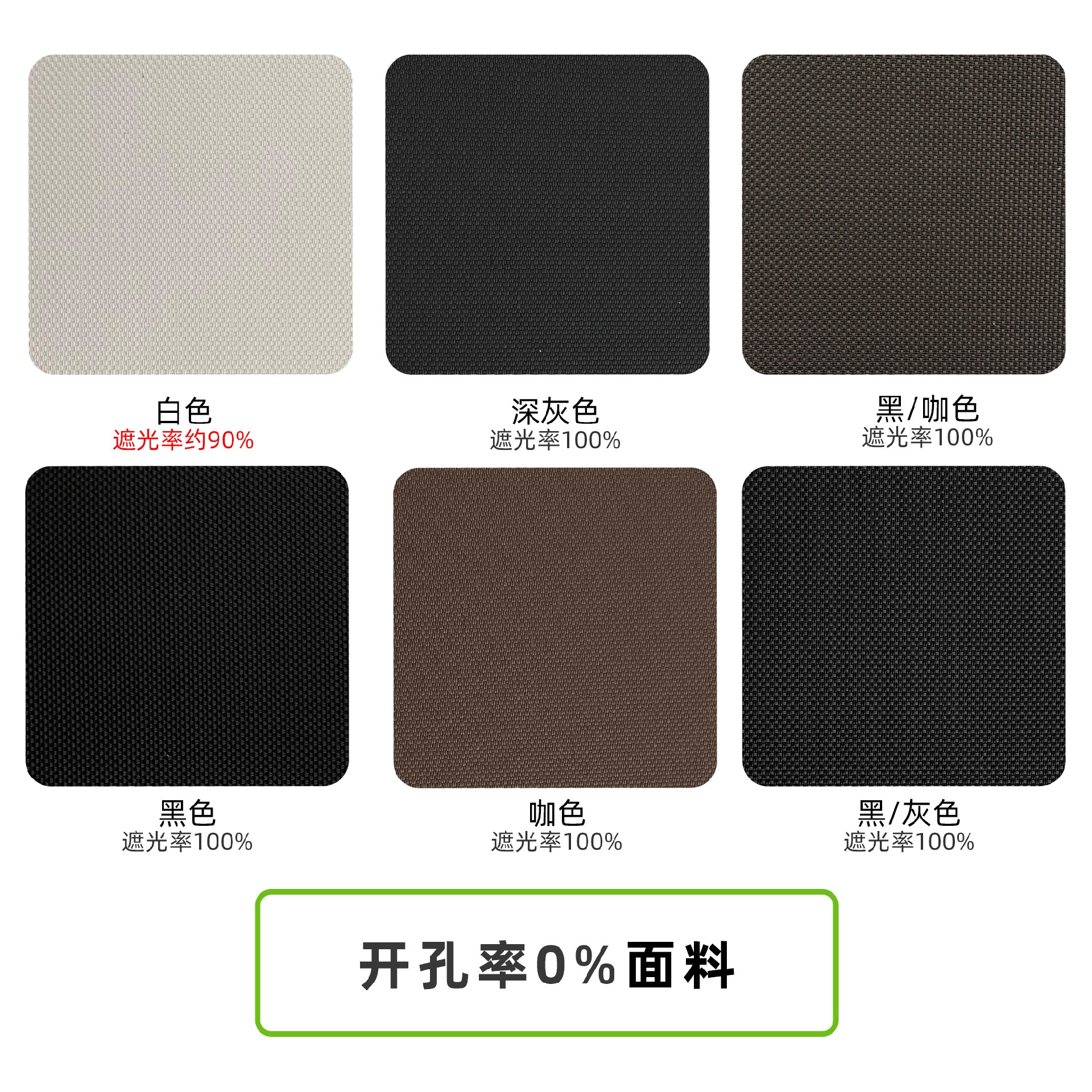 0%開孔率全遮光面料